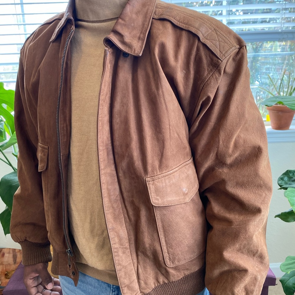 Vintage Leather Bomber